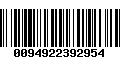 Código de Barras 0094922392954