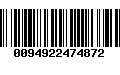 Código de Barras 0094922474872