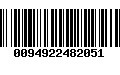 Código de Barras 0094922482051