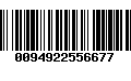 Código de Barras 0094922556677