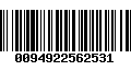 Código de Barras 0094922562531