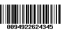 Código de Barras 0094922624345