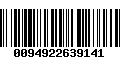 Código de Barras 0094922639141