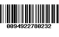 Código de Barras 0094922780232