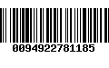 Código de Barras 0094922781185