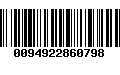 Código de Barras 0094922860798
