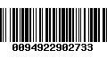 Código de Barras 0094922902733