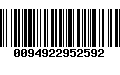 Código de Barras 0094922952592