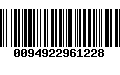 Código de Barras 0094922961228