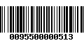 Código de Barras 0095500000513