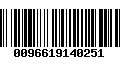 Código de Barras 0096619140251