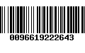 Código de Barras 0096619222643