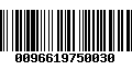 Código de Barras 0096619750030