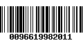 Código de Barras 0096619982011