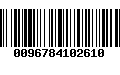 Código de Barras 0096784102610