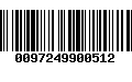 Código de Barras 0097249900512