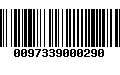 Código de Barras 0097339000290