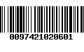 Código de Barras 0097421020601