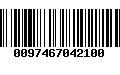 Código de Barras 0097467042100