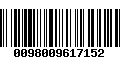 Código de Barras 0098009617152