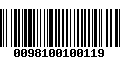 Código de Barras 0098100100119