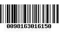 Código de Barras 0098163016150