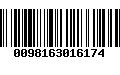 Código de Barras 0098163016174