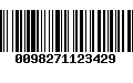 Código de Barras 0098271123429