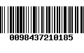 Código de Barras 0098437210185