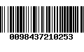 Código de Barras 0098437210253