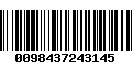 Código de Barras 0098437243145