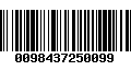 Código de Barras 0098437250099