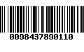 Código de Barras 0098437890110