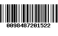 Código de Barras 0098487201522