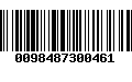 Código de Barras 0098487300461