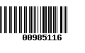 Código de Barras 00985116