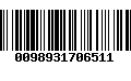Código de Barras 0098931706511
