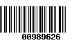 Código de Barras 00989626