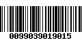 Código de Barras 0099039019015