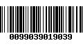 Código de Barras 0099039019039