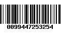 Código de Barras 0099447253254