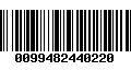 Código de Barras 0099482440220