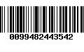 Código de Barras 0099482443542