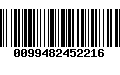 Código de Barras 0099482452216