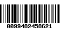 Código de Barras 0099482458621