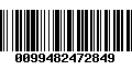 Código de Barras 0099482472849