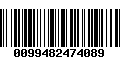 Código de Barras 0099482474089