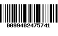 Código de Barras 0099482475741