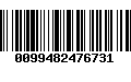 Código de Barras 0099482476731