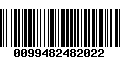 Código de Barras 0099482482022